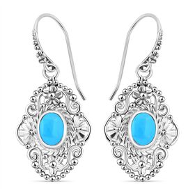 Royal Bali Kollektion- Sleeping Beauty Türkis Ohrringe - 2,28 ct.