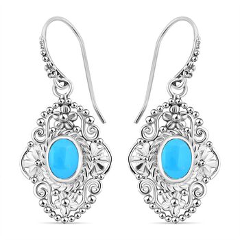 Sleeping Beauty T&uuml;rkis Ohrringe 925 Silber ca. 2,28 ct.