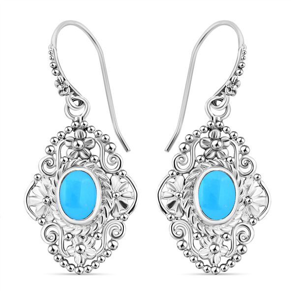 Royal Bali Kollektion- Sleeping Beauty T&uuml;rkis Ohrringe - 2,28 ct.