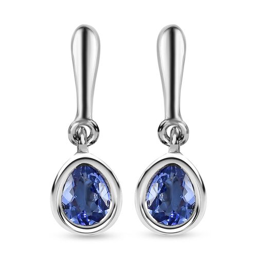 AA Tansanit Solitär Ohrhänger in Silber, 0,62 ct. image number 0