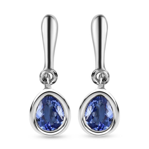 AA Tansanit Solit&auml;r Ohrh&auml;nger in Silber, 0,62 ct.