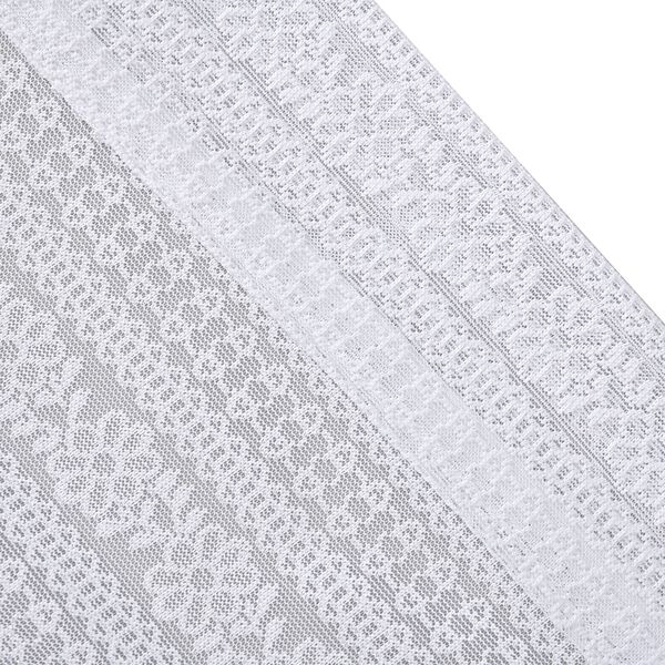 Gardinen mit verstellbarer Metallstange, gestrickter Stoff, 145x90cm, gewebt, kleine Blumen image number 4