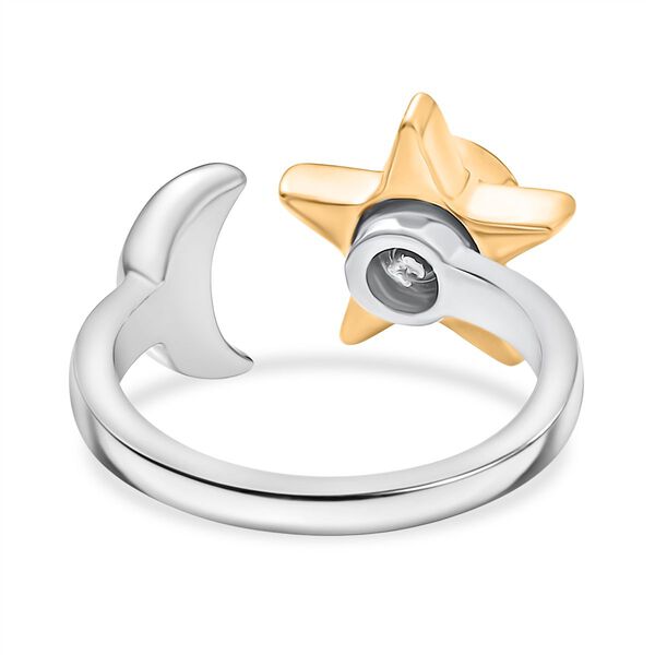 D'Joy Moissanit Ring, 925 Silber vergoldet und platiniert - 0,49 ct. image number 6