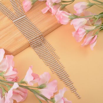 Designer inspirierte Kristall-Halskette, ca. 45 cm