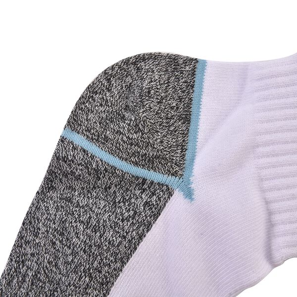 4er-Set Kupferfaser-Kompressions-Socken, 41-45, Weiß-schwarz image number 8