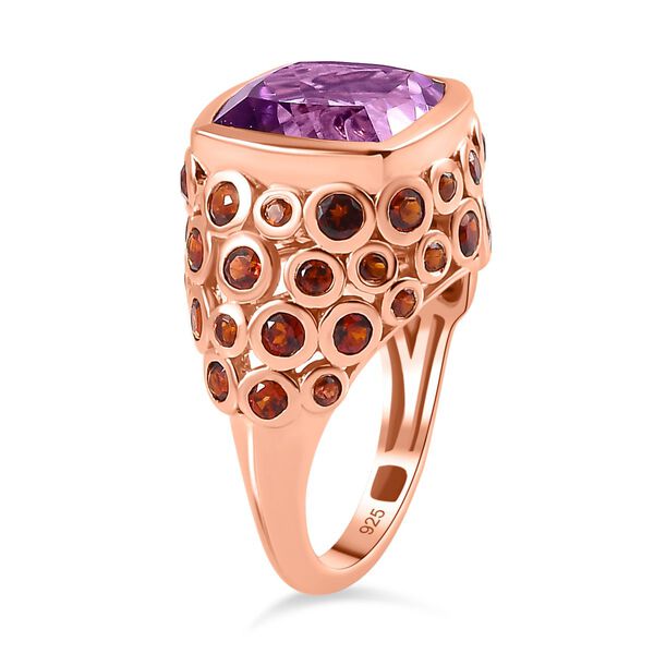 AA Rose De France Amethyst und roter Granat-Anh&auml;nger - 10,01 ct. image number 5