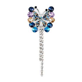 Mehrfarbiger Kristall Brosche Standard