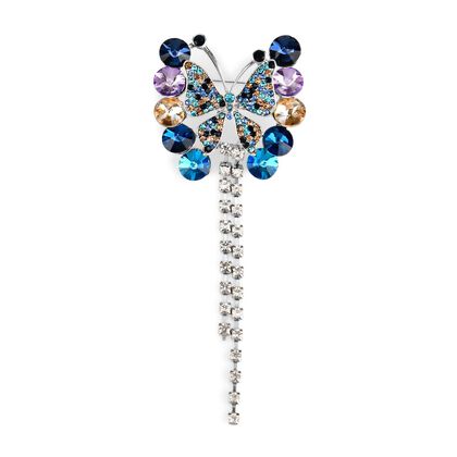 Mehrfarbiger Kristall Brosche