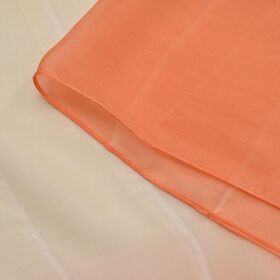 LA MAREY - Schal aus 100% reiner Maulbeerseide, Beige und Orange