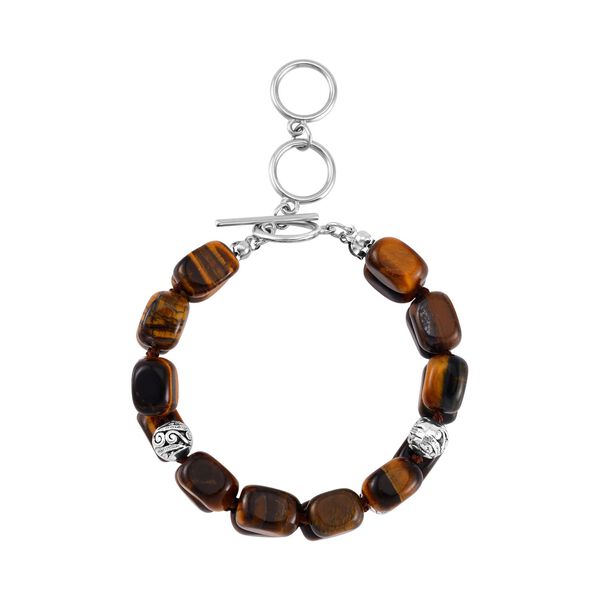 Doppellagiges, gelbes Tigerauge-Armband, 18 cm - 200 ct. image number 4