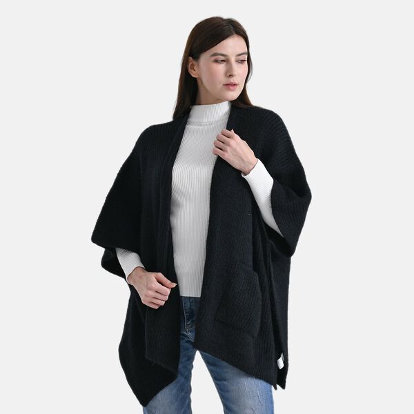 Cardigan im Casual-Chic mit offenen Seiten und Taschen, Einheitsgröße, Schwarz image number 2