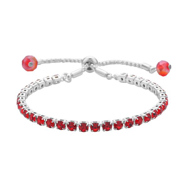 2er-Set- verstellbare rote Kristall-Halskette und Armband - 0,50 ct. image number 6