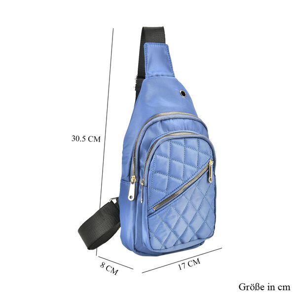 Stepp-Slingtasche, RFID Schutz, Blau image number 8