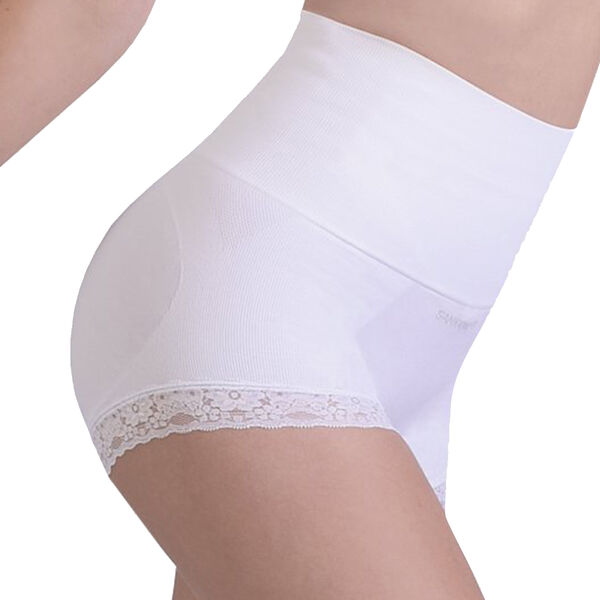 SANKOM Damen Haltungskorrektur Panty mit Spitze Shapewear, Gr&ouml;&szlig;e XXL, Wei&szlig;  image number 4