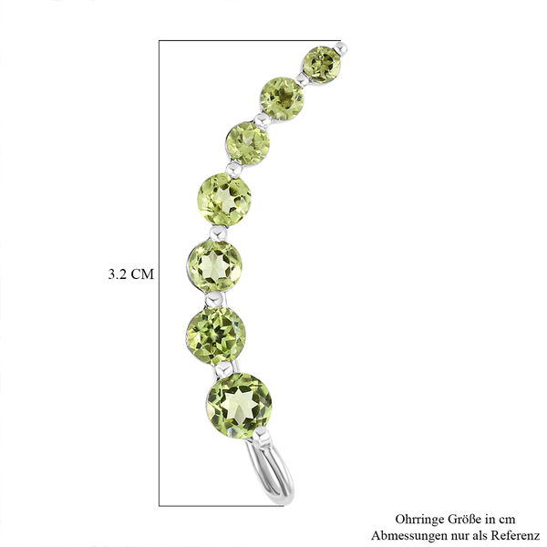 Peridot-Ohrringe in Silber, 2,70 ct. image number 6