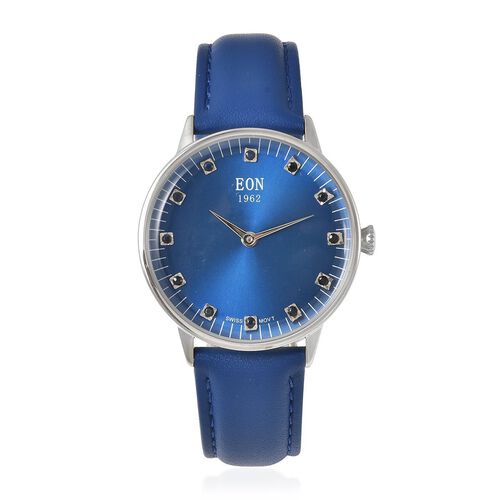 Blaue Saphir-Uhr, wasserdicht, 0,25 ct. image number 0