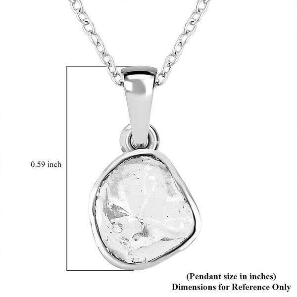 LUXURIANT Labor Polki Diamant Anh&auml;nger mit 45cm Kette - 0,25 ct. image number 5