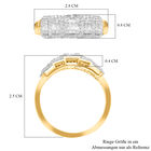 Weißer Diamant P3 Ring, 925 Silber Gelbgold Vermeil (Größe 16.00) ca. 0,50 ct image number 5
