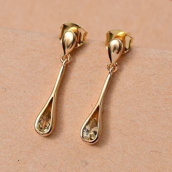 AA nat&uuml;rliche goldener Tansanit-Ohrringe - 0,39 ct.