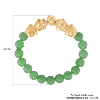 Gr&uuml;ner Aventurin Armband, flexibel, vergoldet ca. 150.00 ct