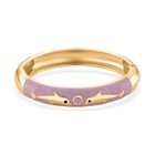 Emaille-Armreif mit Fischmotiv, Rosa, ca. 18,5 cm