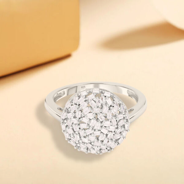 Diamant-Ring, 925 Silber platiniert, ca. 0.50 ct image number 1
