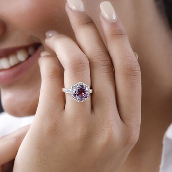 GP Italian Garden Kollektion - Rosa Amethyst, Zirkon und Kanchanaburi blauer Saphir-Ring - 4 ct.