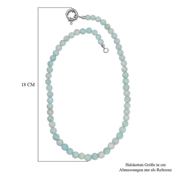 Amazonit Halskette ca. 50 cm Messing rhodiniert ca. 191.00 ct image number 6