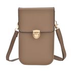 Crossbody Tasche mit RFID Schutz, PU, 10,6x17,6x5cm, Riemen 117cm, Braun