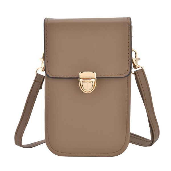 Crossbody Tasche mit RFID Schutz, Braun