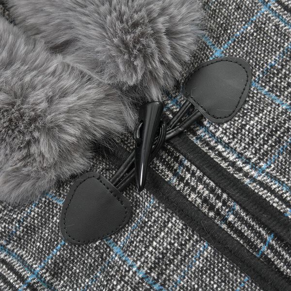 LA MAREY &ndash; Kunstfell Kimono, Grau image number 5