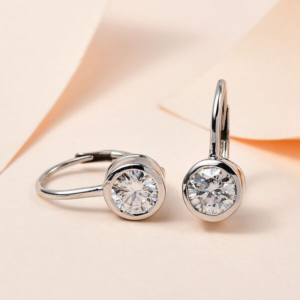 Solit&auml;r Moissanit Ohrringe - 1,49 ct. image number 1