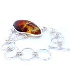 Baltischer Bernstein Armband ca. 20 cm 925 Silber