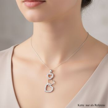 Lustro Stella Wei&szlig;er Zirkonia Anh&auml;nger 925 Silber rhodiniert