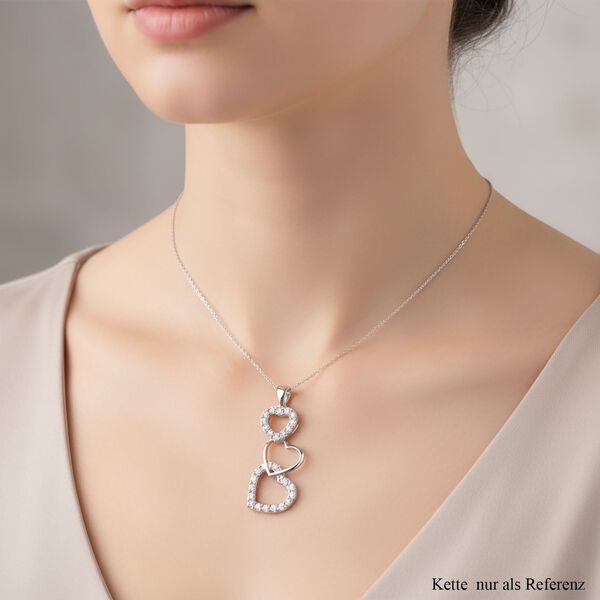 Lustro Stella Wei&szlig;er Zirkonia Anh&auml;nger 925 Silber rhodiniert image number 1