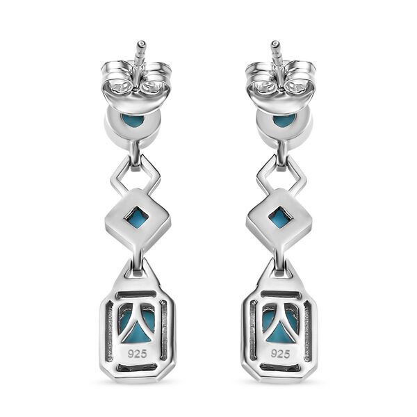 AA Amerikanische Nat&uuml;rliche Sleeping Beauty T&uuml;rkis Ohrringe 925 Silber rhodiniert ca. 1.83 ct image number 6