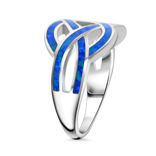Simulierter blauer Opal Ring image number 3