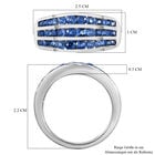 Premium Kanchanaburi blauer Saphir-Ring, 925 Silber platiniert, 1,84 ct image number 6