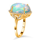 ILIANA AAA natürlicher, äthiopischer Opal und Diamant-Ring, 750 Gelbgold (Größe 17.00) ca. 7,00 ct image number 3