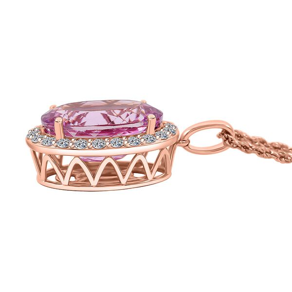 AAA Martha Rocha Kunzite, Lab Grown Diamant Schmuckset ca. 45 cm 417 Gold ca. 15,64 ct. image number 3