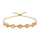 Italienische Kamee Armband aus Conch-Muschel, Messing, 19 cm, Goldfarben