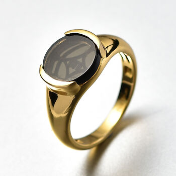 EverTrue AA schwarzer Glasachat Ring - 1,69 ct.