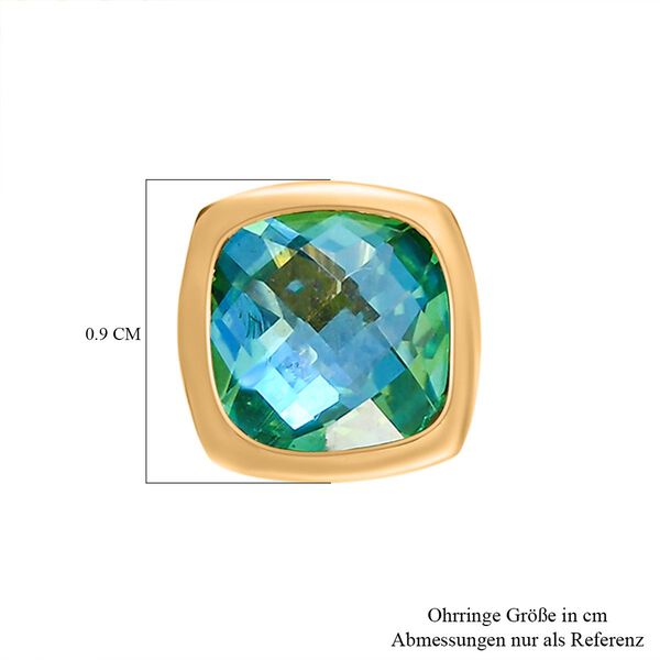 Pfau Triplett Quarz-Ohrringe, 925 Silber vergoldet ca. 3,46 ct image number 5