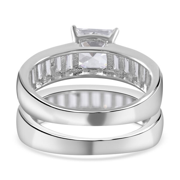 LUSTRO STELLA 2er-Set- wei&szlig;e Zirkonia-Ringe - 5,04 ct. image number 4