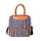 Boho Stil Handtasche, Größe 30x30x12 cm, Blau und Mehrfarbig