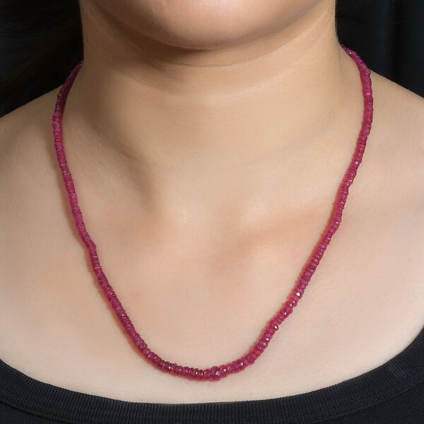 AAA afrikanische Rubin Halskette, 45+5 cm - 62 ct. image number 2