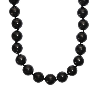 Zum ersten Mal: Gro&szlig;e Shungit 14mm Halskette ca. 50 cm ca. 540.00 ct