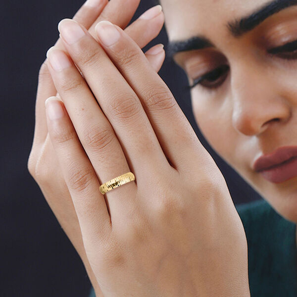 Bandring mit Diamantschliff in 375 Gold image number 2