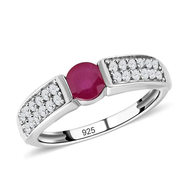 Afrikanischer Rubin und Zirkon-Ring - 1,26 ct. image number 4