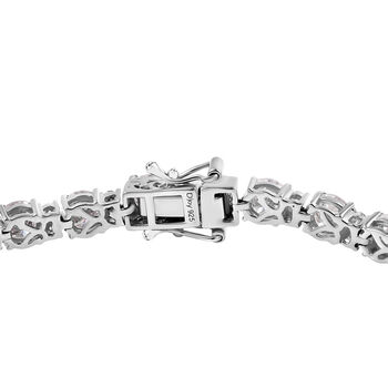 D&rsquo;Joy Moissanit Armband, 925 Silber rhodiniert